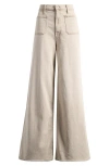 Mother Undercover Sneak Patch Pocket Wide Leg Jeans In Caramel
