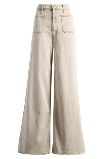 Mother Undercover Sneak Patch Pocket Wide Leg Jeans In Caramel