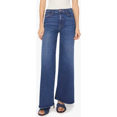 Mother Undercover Sneak Wide Leg Jeans In Blue