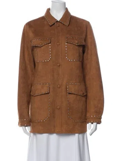 Pre-owned Mother Utility Jacket In Brown
