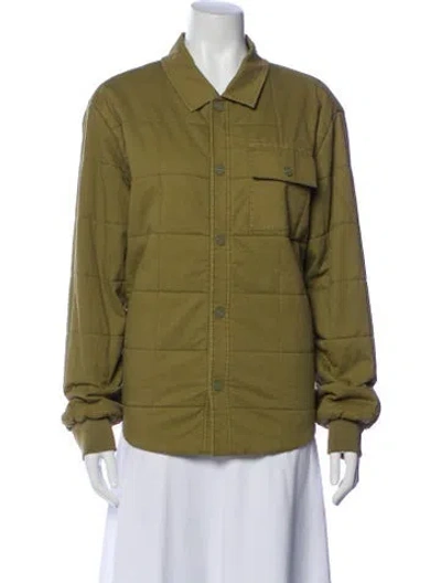 Pre-owned Mother Utility Jacket In Green