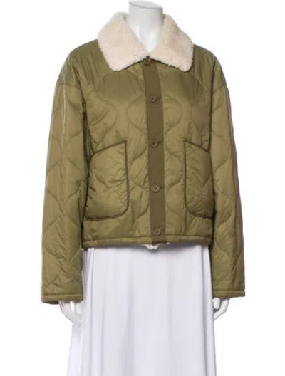 Pre-owned Mother Utility Jacket In Green