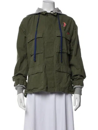 Pre-owned Mother Utility Jacket In Green