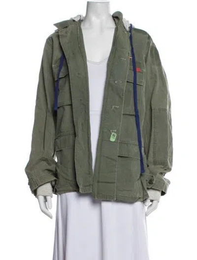 Pre-owned Mother Utility Jacket In Green