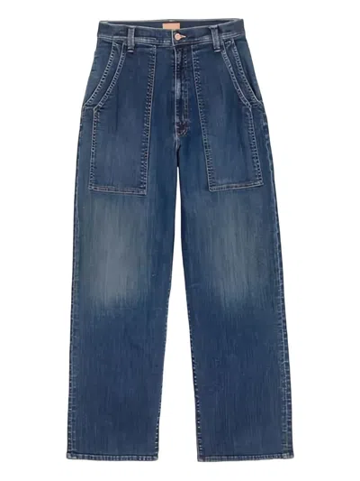 Mother Utility-pocket Jeans In Blue