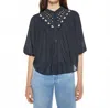 Mother The V Yoke Shirt Trifecta Sweater In Black