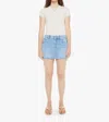 Mother Vagabond Mini Skirt In Tune In Tune Out In Blue