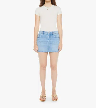 Mother Vagabond Mini Skirt In Tune In Tune Out In Blue