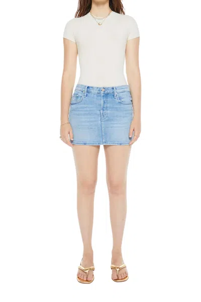 Mother Vagabond Mini Skirt In Tune Out In Blue
