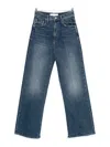 Mother Mid-rise Straight-leg Jeans With Distinctive Stitched Detailing In Blue
