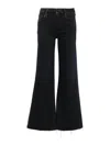 Mother Flared The Roller Fray Jeans In Black