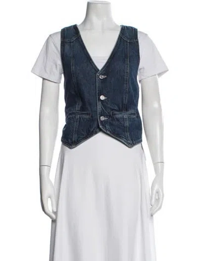 Pre-owned Mother Vest In Blue