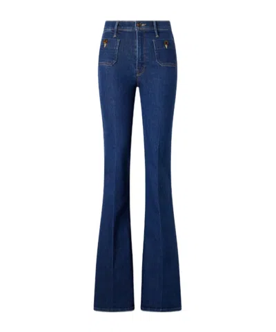 Mother The Patch Pocket Doozy Flared Jeans In Blue