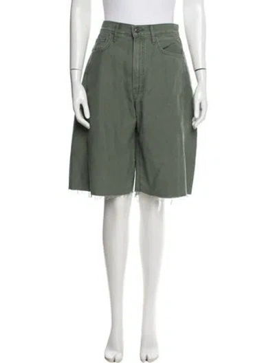Pre-owned Mother Virgin Wool Knee-length Shorts W/ Tags In Green