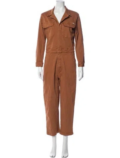 Pre-owned Mother V-neck Jumpsuit In Orange