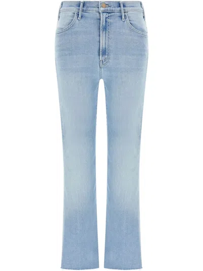Mother The Hustler Ankle Fray Denim Jeans In Blue