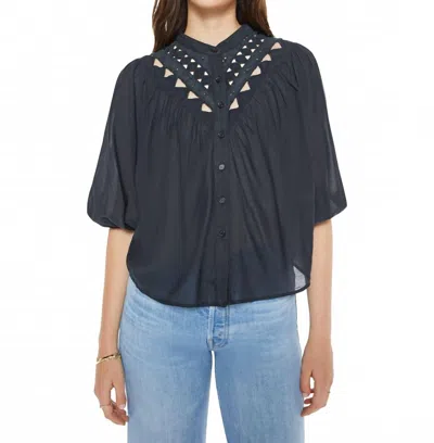 Mother V-yoke Shirt In Trifecta In Blue