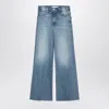 Mother Womens Enjoy The Ride Rambler Faded-wash Straight-leg Mid-rise Stretch-denim Blend Jeans
