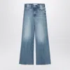 Mother Lil Hustler Roller Fray Jeans In Blue