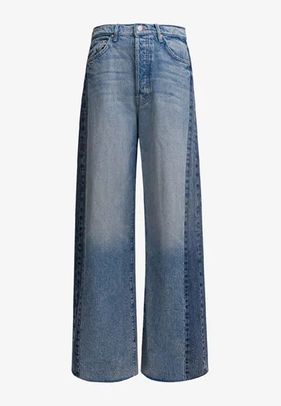 Mother Washed Wide-leg Jeans In Blue