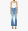 Mother Weekender Flare Jean In Layover In Blue