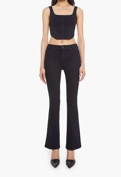Mother Weekender Flare Jeans In Nighty Night In Black
