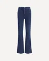 Mother Hustler Roller Sneak Slightly Flared Stonewashed Denim Trousers In Blue