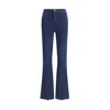 Mother Hustler Roller Sneak Slightly Flared Stonewashed Denim Trousers In Blue