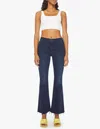 Mother Weekender Fray Flare Jeans In Chip On My Shoulder In Blue