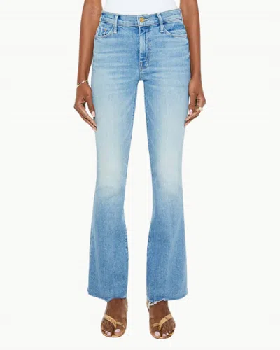 Mother Weekender Fray Jean In Glow Up In Blue