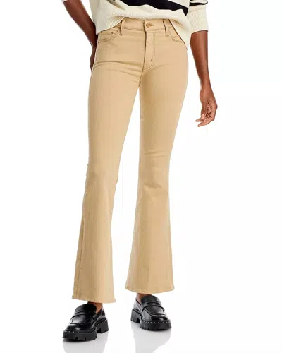 Mother Weekender High Rise Flare Jeans In Sand