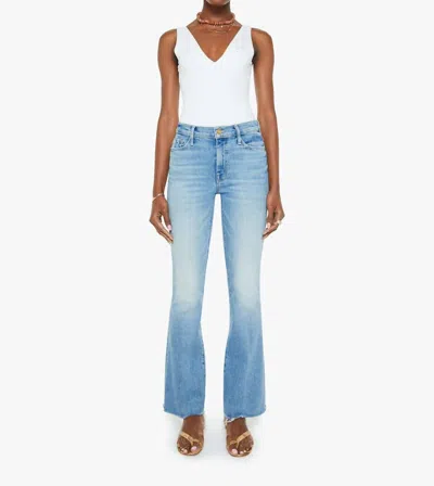 Mother Spinner Zip Sneak High-rise Flare Jean In Glow Up In Multi