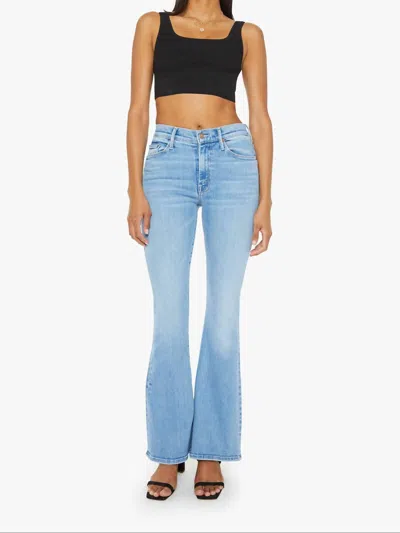 Mother Weekender Mid-rise Flare Jeans In Blessing In Disguise In Blue
