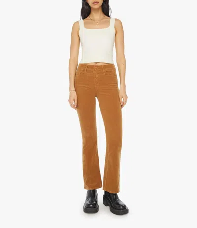 Mother Weekender Mid-rise Jeans In Brown