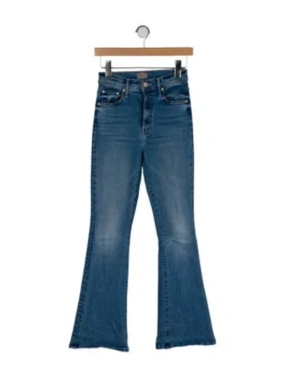 Pre-owned Mother Weekender Skimp Wide Leg Jeans In Blue