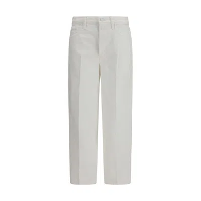 Mother White Cotton Bootcut Jeans
