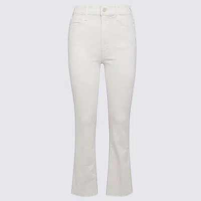 Mother White Cotton Denim Jeans