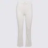 Mother White Cotton Denim Jeans In Neutral
