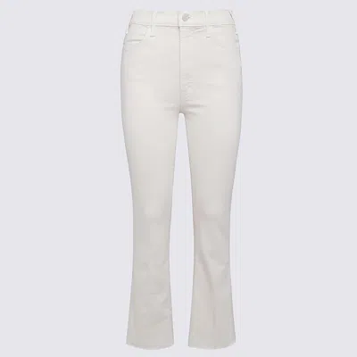 Mother White Cotton Denim Jeans