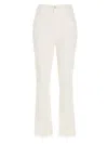 Mother The Hustler Ankle Fray Jeans In White