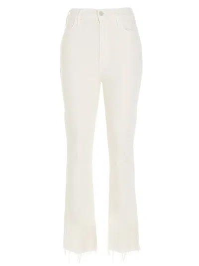 MOTHER MOTHER WHITE COTTON DENIM JEANS