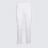 Mother The Weekender Fray Jeans In White In White