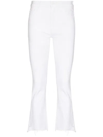 MOTHER WHITE CROPPED JEANS