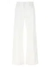 Mother The Spinner Zip Sneak Jeans In White