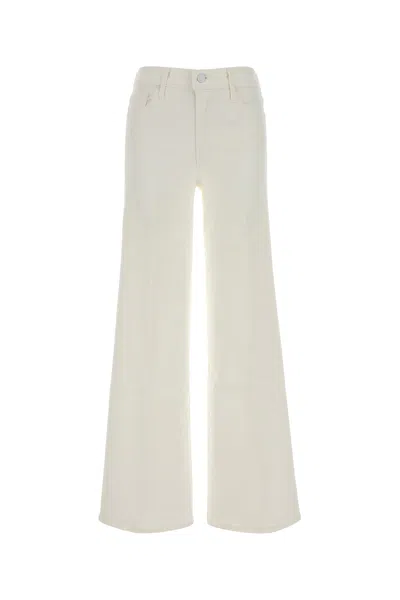 Mother White Stretch Denim The Twister Jeans