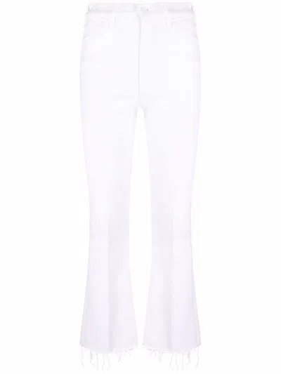 Mother Kick Flare Jeans In White