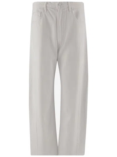 MOTHER WIDE LEG COTTON DENIM JEANS