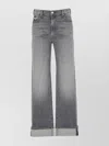 Mother The Dodger Skimp Cuff Jeans In Gray