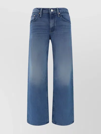 MOTHER WIDE-LEG COTTON JEANS FADED WASH