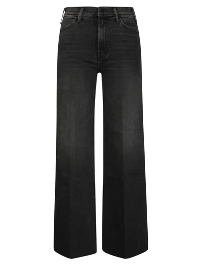 MOTHER WIDE-LEG CROPPED JEANS WITH FRAYED HEM